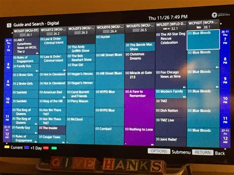 télévision schedule tonight.